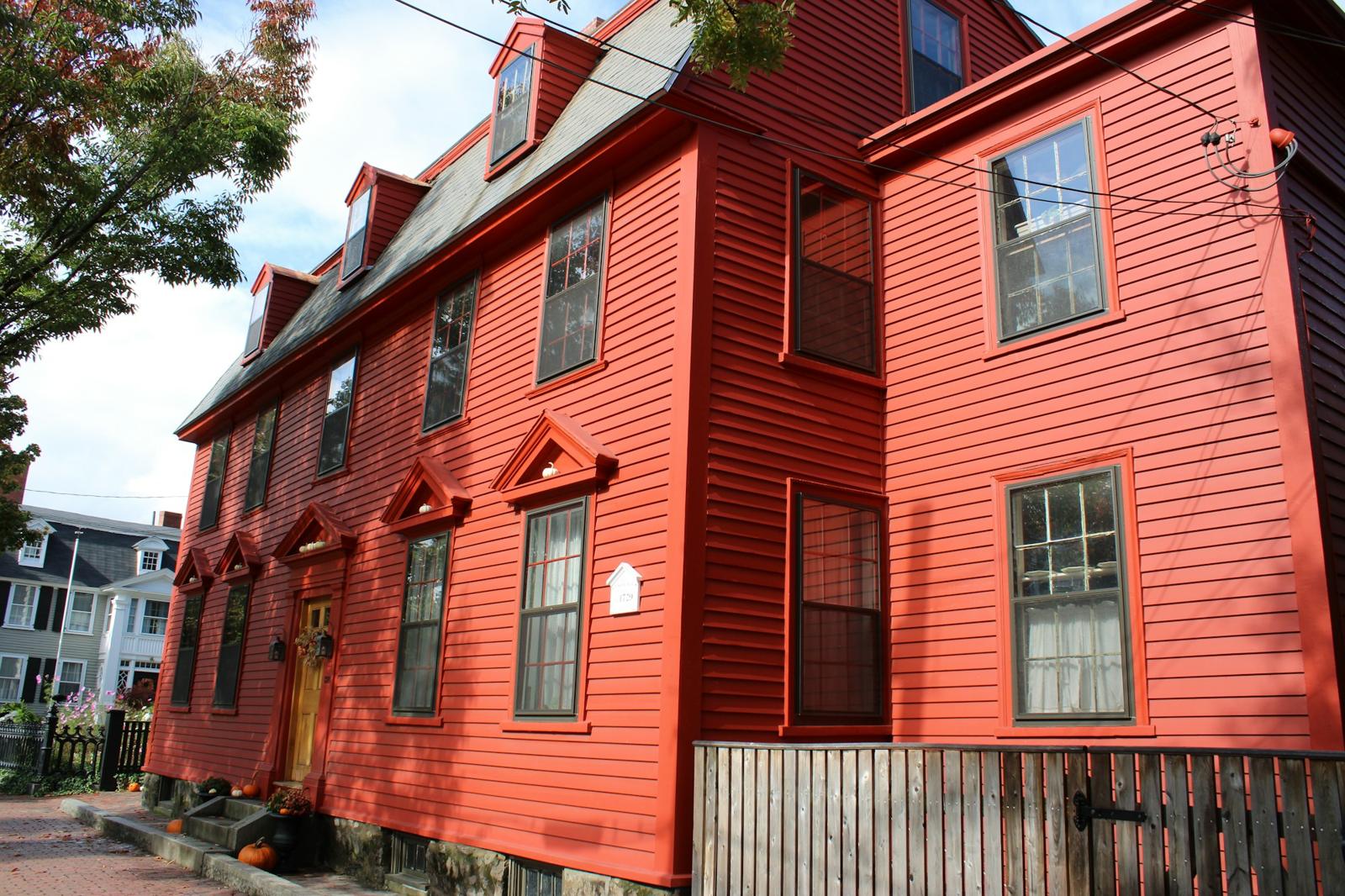 A historic red clapboard house
